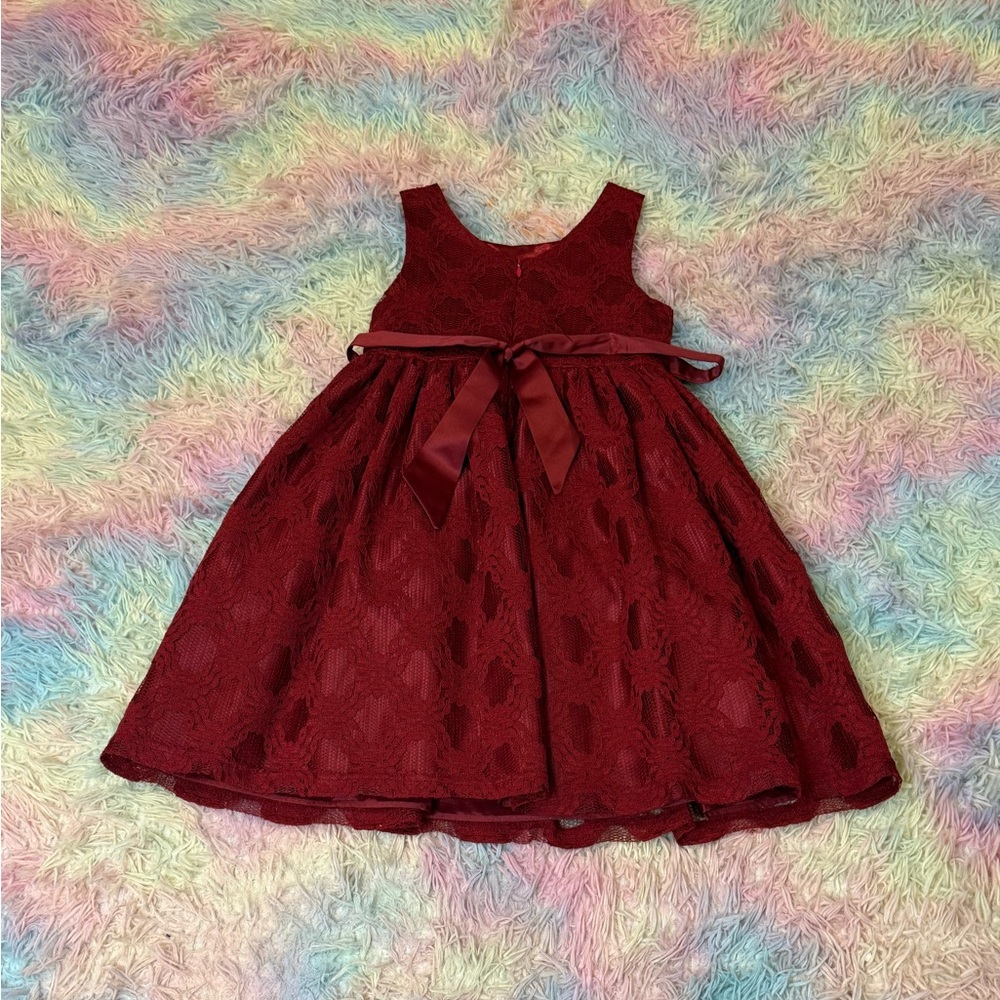 Burgundy kids dress